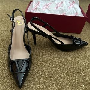 Valentino inspired black classic heels